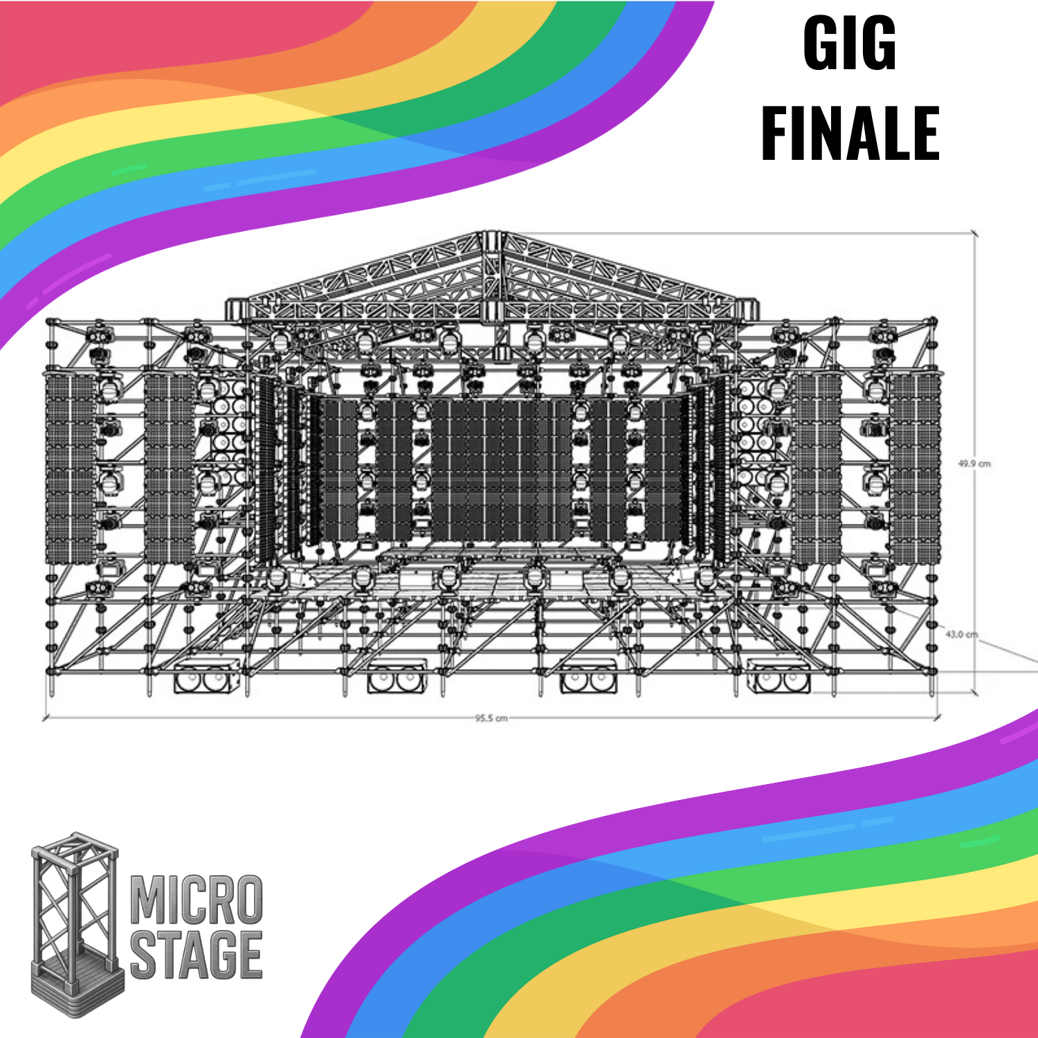 Gig Finale – Professional Stage Model (1:20 Scale)