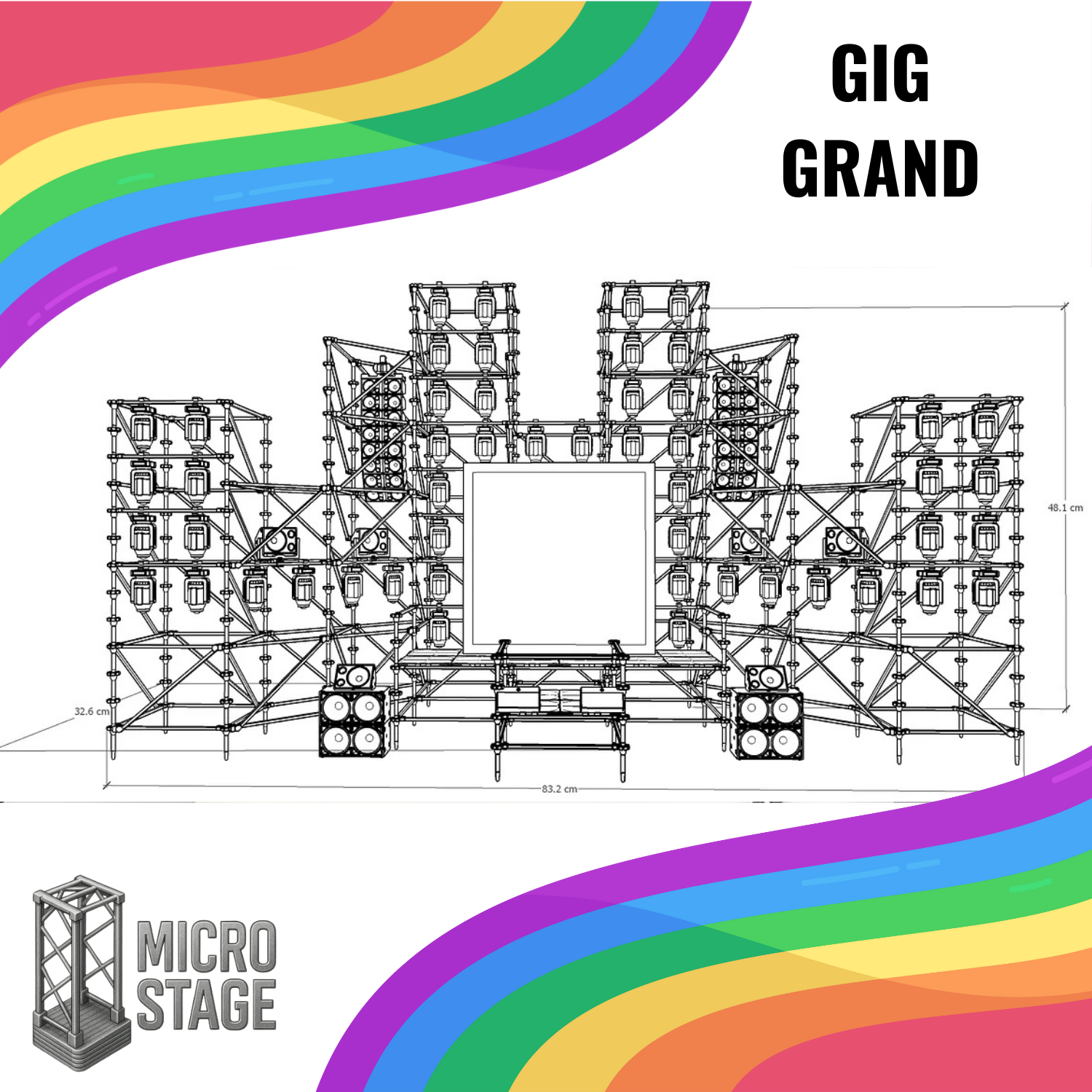 Gig Grand – Flagship Stage Model (1:20 Scale, DMX & Art-Net Edition)