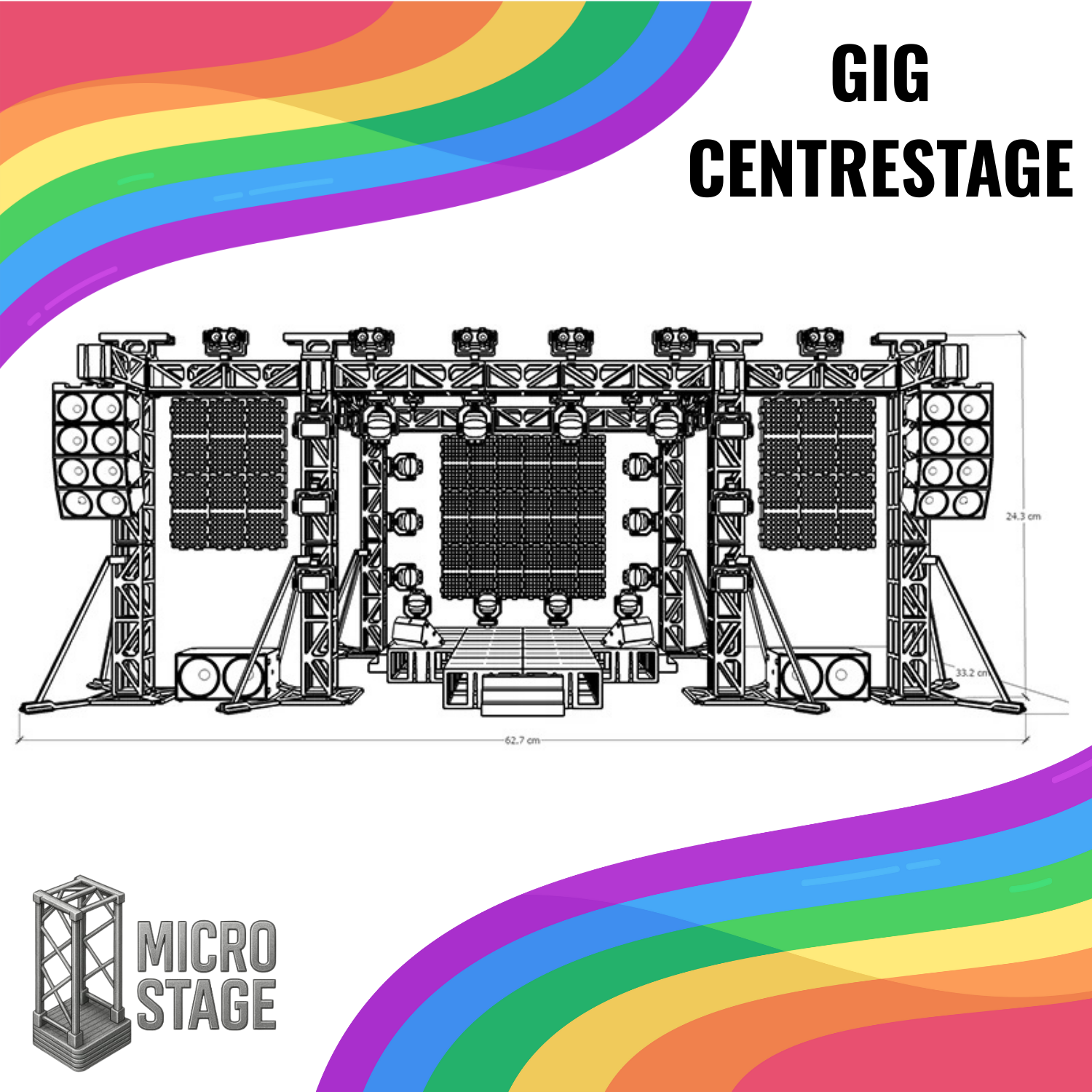 Gig Centrestage – Professional Stage Model (1:20 Scale)