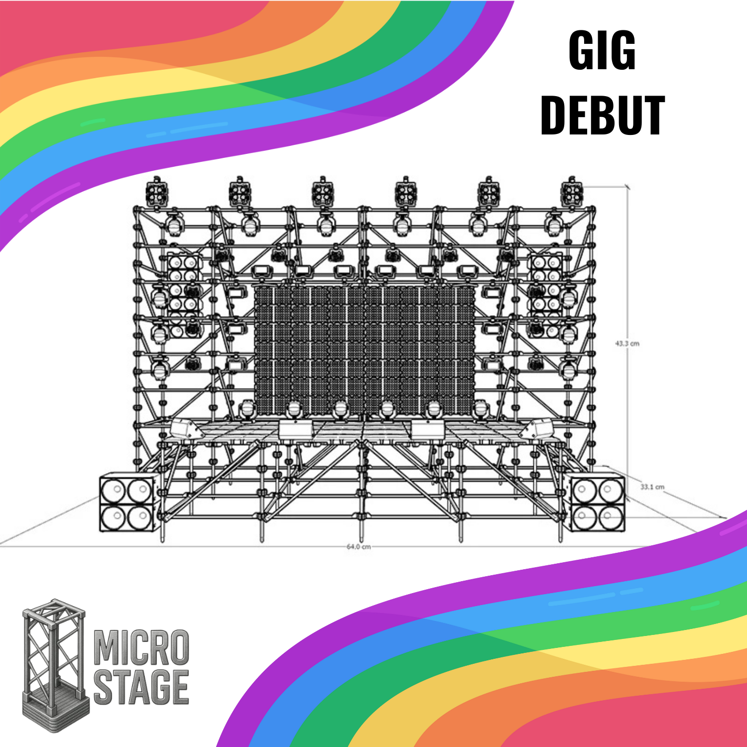 Gig Debut – Professional Stage Model (1:20 Scale)